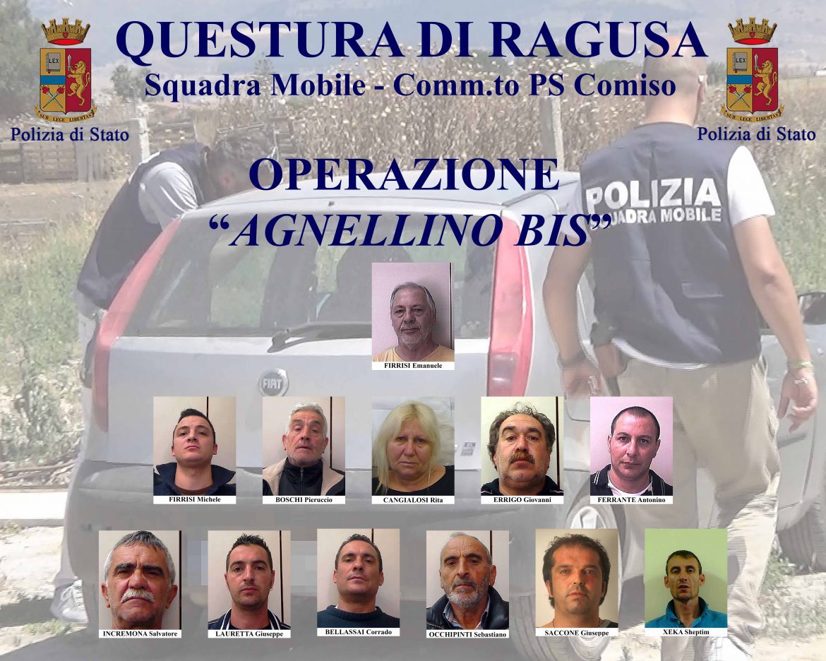 RAGUSA – OPERAZIONE “AGNELLINO BIS” 20 IN CARCERE