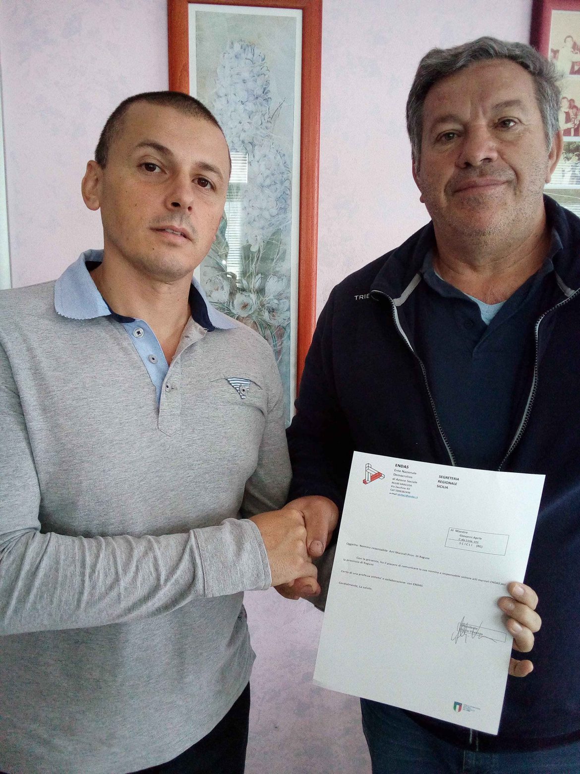 Il maestro Giovanni Aprile responsabile provinciale ENDAS per il settore Arti marziali