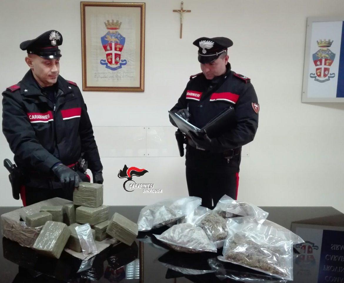 SIRACUSA. UTILIZZAVA L’ABITAZIONE DEGLI ANZIANI PRESSO CUI SVOLGEVA ATTIVITA’ DI BADANTE COME DEPOSITO DI DROGA: ARRESTATO DAI CARABINIERI.