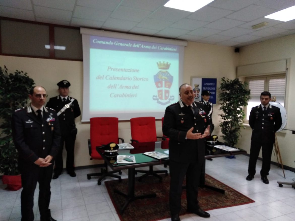 SIRACUSA – I Carabinieri presentano il Calendario Storico e l’Agenda Storica 2019