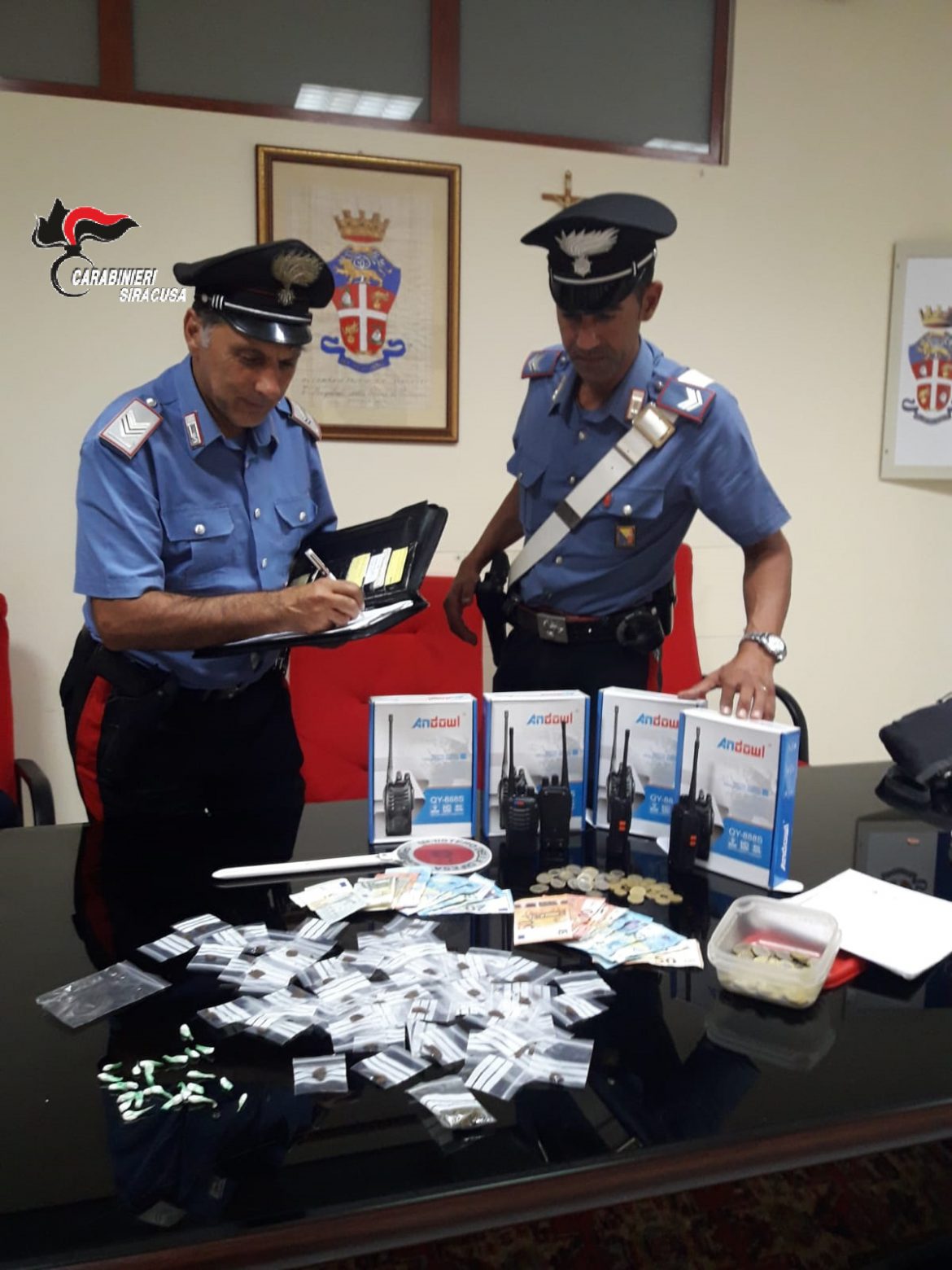 SIRACUSA – MIRATO SERVIZIO DEI CARABINIERI PORTA AL SEQUESTRO DI UN INGENTE QUANTITATIVO DI DROGA.