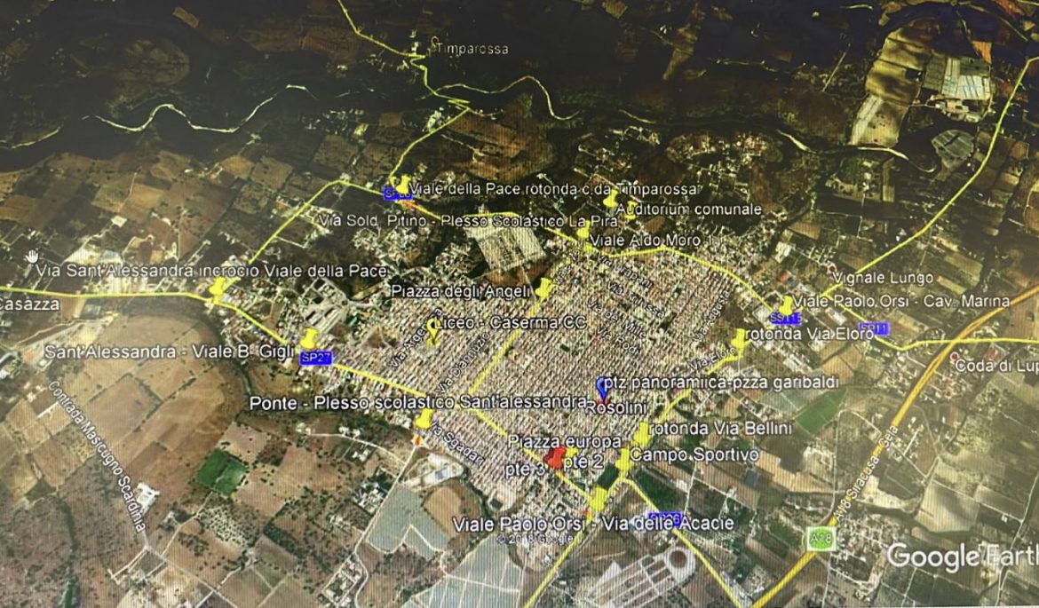 Rosolini – Approvato dalla Giunta Comunale il Progetto definitivo di video sorveglianza “Rosolini Sicura”,