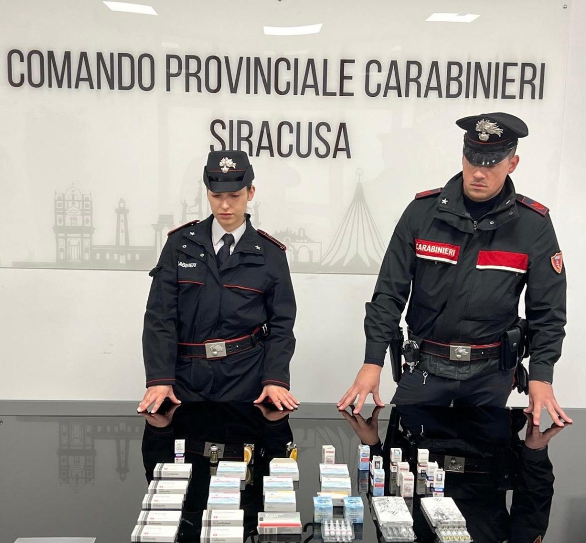 CARABINIERI SIRACUSA: PREGIUDICATO 37ENNE DENUNCIATO PER DETENZIONE DI SOSTANZE DOPANTI VIETATE E PERICOLOSE