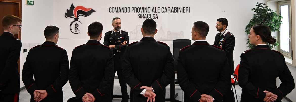 CARABINIERI SIRACUSA E PROVINCIA: POTENZIAMENTO DEI SERVIZI DI VIGILANZA ESTIVA CON L’ARRIVO DI 8 MARESCIALLI ALLIEVI IN TIROCINIO PRATICO-APPLICATIVO
