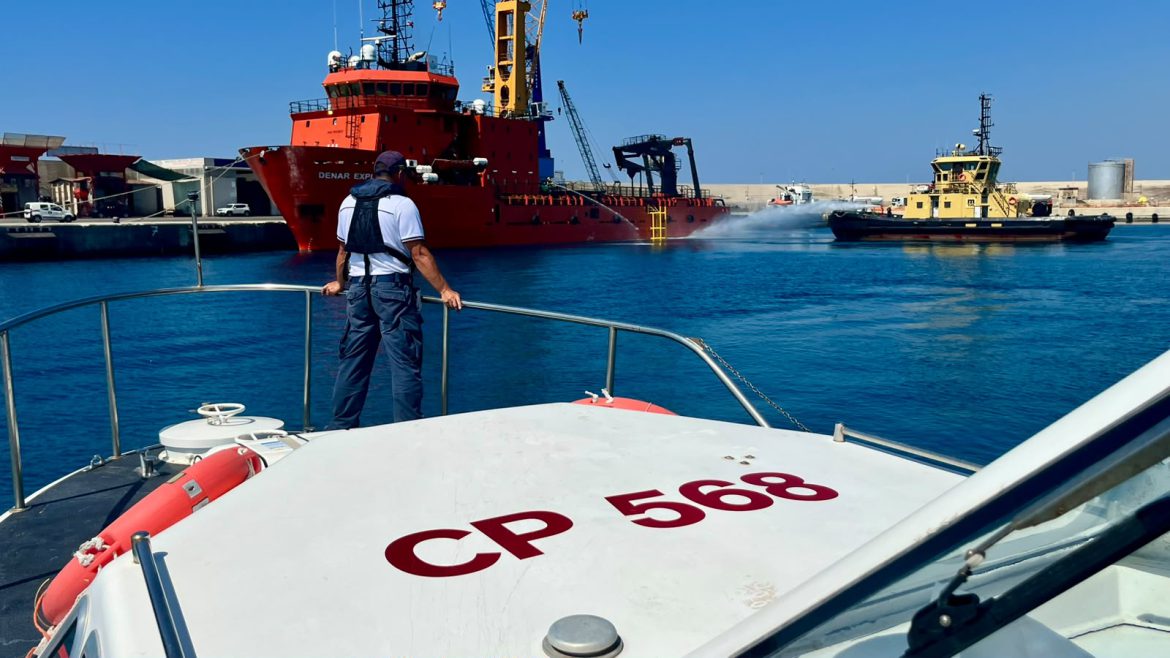 Pozzallo: incendio a bordo di una nave… ma è solo un’esercitazione!
