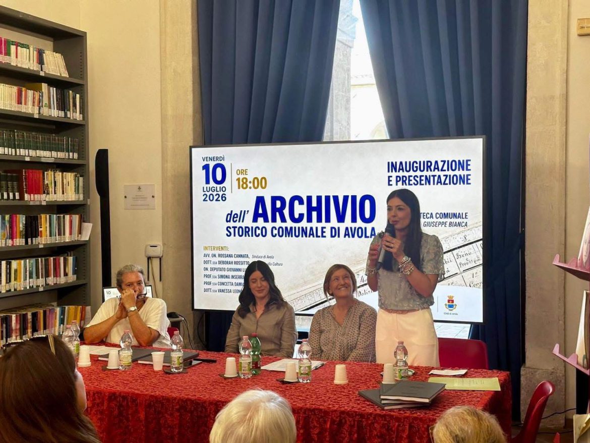 Archivio Storico Comunale, Rossana Cannata: “Ad Avola restituiamo ai cittadini la memoria della nostra comunità”