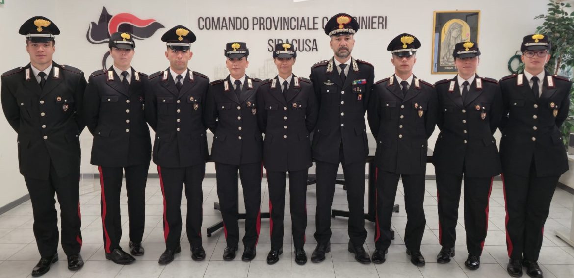 CARABINIERI SIRACUSA E PROVINCIA: POTENZIATI I SERVIZI DI VIGILANZA ESTIVA CON L’ARRIVO DI8MARESCIALLI ALLIEVI IN TIROCINIO PRATICO-APPLICATIVO